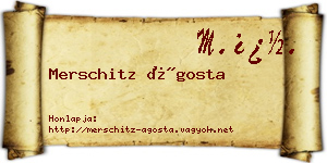 Merschitz Ágosta névjegykártya